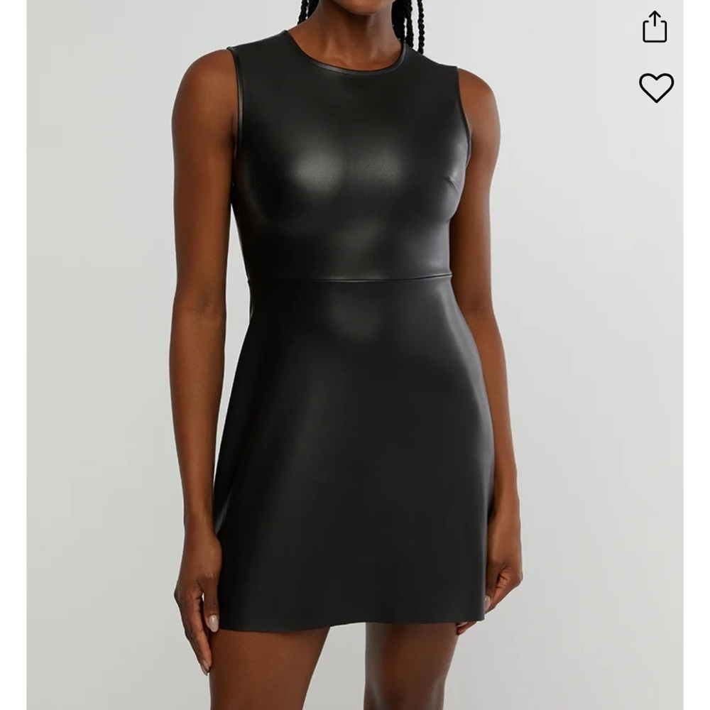 NWT We Wore What Vegan Leather Muscle Tank Dress Size Medium